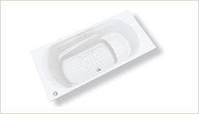 ベンチ付きラウンド浴槽