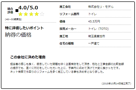   草加市　G様の声